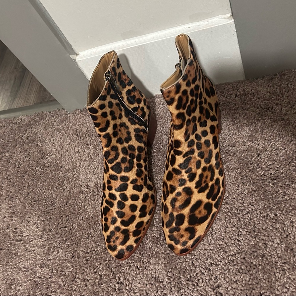 Leopard Print Ankle Boots - Picture 2 of 2
